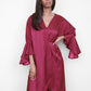 The Regimen Robe in Maroon - Satin