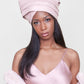 Pink Wrapped Crown - Faux Leather Turban