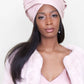 Pink Wrapped Crown - Faux Leather Turban